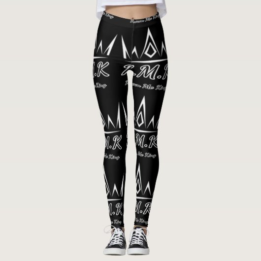 Vrouwen K.M.K. Zwarte Leggings (Voorkant)