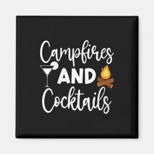 Vrouwen Kampeervuren En Staarten Camping Liefhebbe Magneet