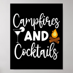 Vrouwen Kampeervuren En Staarten Camping Liefhebbe Poster