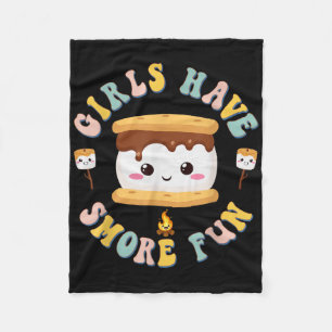 Vrouwen Kamperen Kawaii Smores Meisjes Hebben Smor Fleece Deken