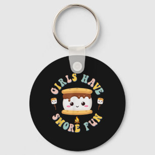 Vrouwen Kamperen Kawaii Smores Meisjes Hebben Smor Sleutelhanger