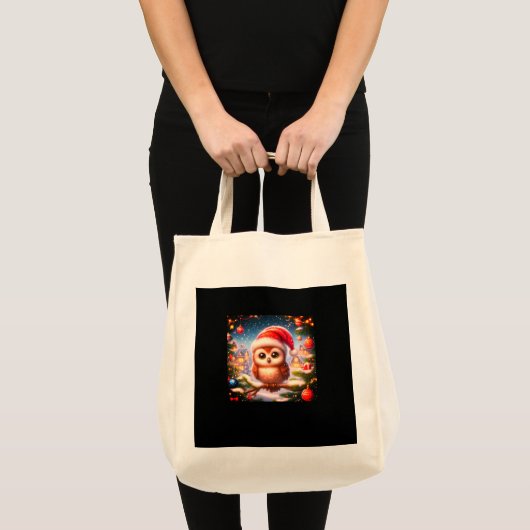 Vrouwen Kerst Grocery Canvas tas (Voorkant (product))