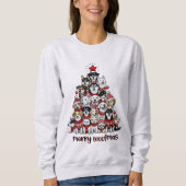 Vrouwen Kerst Sweatshirts Hond Mama Woofmas Trui (Voorkant)