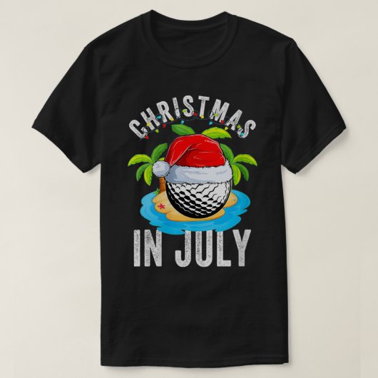 Vrouwen Kerstmis in juli Golf Bal Santa Hat Summ T-shirt (Design voorkant)