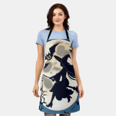 Vrouwen keuken Schorten, Halloween volle maan heks Schort (Gedragen)