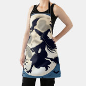 Vrouwen keuken Schorten, Halloween volle maan heks Schort (Insitu)