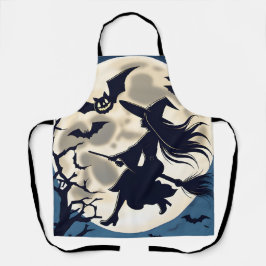 Vrouwen keuken Schorten, Halloween volle maan heks Schort