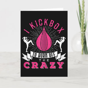 Vrouwen Kickboksen Ik Sla Die Kickbokser Boxer Fan Kaart