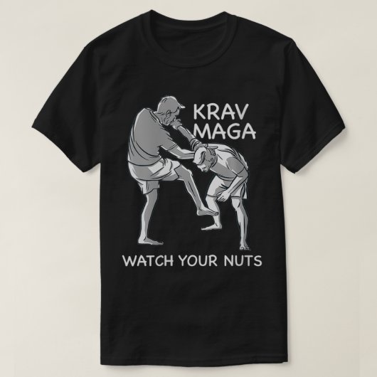 Vrouwen kijken naar je Nuts Krav Maga Combat en Se T-shirt (Design voorkant)