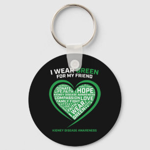 Vrouwen Kinder Groene Giften Vriend Nierziekte Awa Sleutelhanger