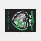 Vrouwen Kinder Groene Zuster Nierziekte Awareness  Fleece Deken (Voorkant (Horizontaal))