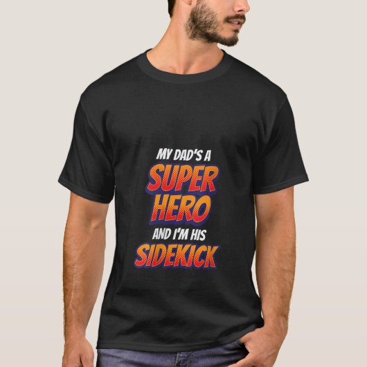Vrouwen Kinder mijn vader is mijn superheld jongen T-shirt (Voorkant)