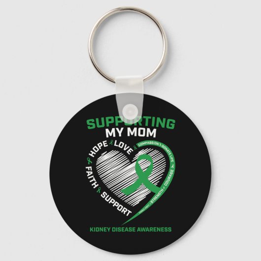 Vrouwen Kinder Moeder Moeder Nierziekte Awareness  Sleutelhanger (Voorkant)