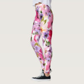 Vrouwen Kleurrijke Bloemen Print Leggings (Links)