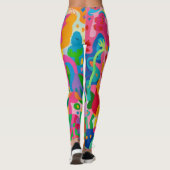 Vrouwen Kleurrijke Kunst Leggings (Achterkant)