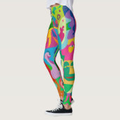 Vrouwen Kleurrijke Kunst Leggings (Links)
