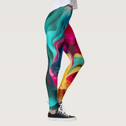 Vrouwen Kleurrijke Leggings kunst (Rechts)