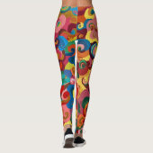 Vrouwen Kleurrijke Leggings kunst (Achterkant)