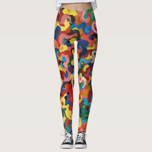 Vrouwen Kleurrijke Leggings kunst