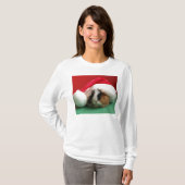 Vrouwen Koele Kerst Guinee Pig T-shirt (Voorkant volledig)
