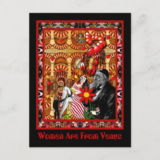 Vrouwen komen uit Venus Briefkaart (Voorkant)