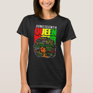 Vrouwen koningin Afro Melanin Black Girl Magic Wom T-shirt