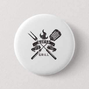Vrouwen Koningin van de Grill - Grillen Master Quo Ronde Button 5,7 Cm