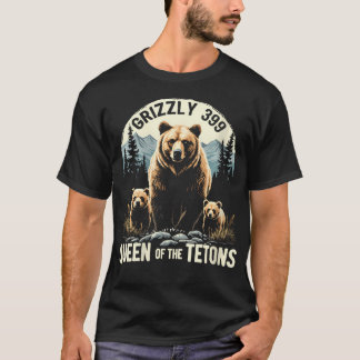 Vrouwen Koningin van de Tetons Grizzly 399 Beer li T-shirt