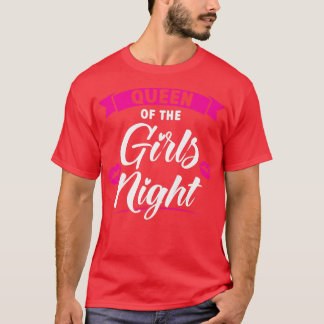 Vrouwen koningin van het meisjesfeest dames bride t-shirt