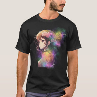 Vrouwen kort haar zijwaarts T-shirt