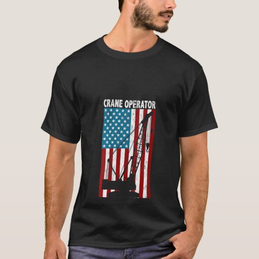Vrouwen Kraanmachinist Hijshaak Patriottisch Ameri T-shirt (Voorkant)