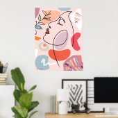 Vrouwen krijgen een gezicht poster (Thuiskantoor)