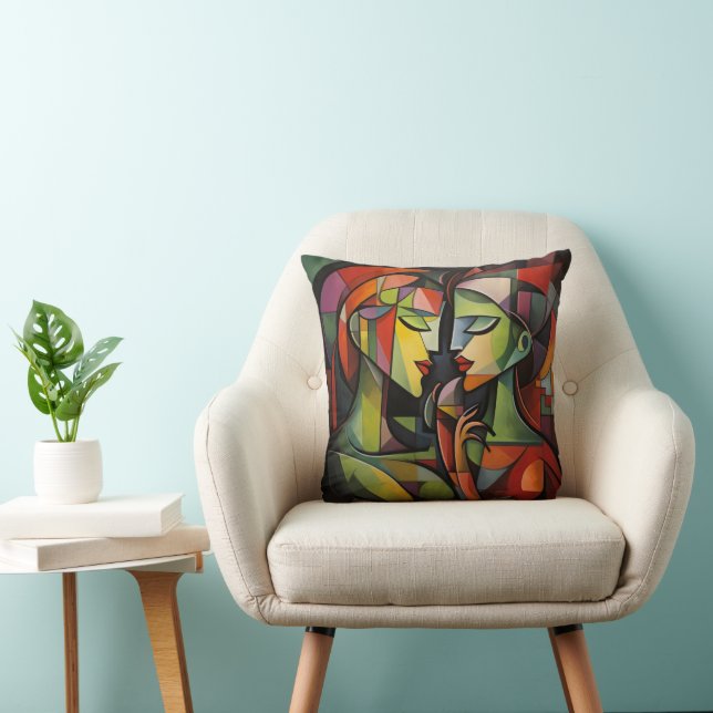 Vrouwen Kubisme Abstracte Kunst Kussen (Stoel)