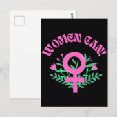 Vrouwen kunnen feministisch zijn briefkaart (Voorkant / Achterkant)