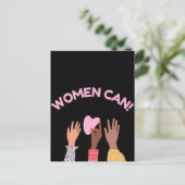 Vrouwen kunnen feministisch zijn briefkaart (Staand voorkant)