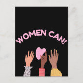 Vrouwen kunnen feministisch zijn briefkaart (Voorkant)