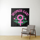 Vrouwen kunnen feministisch zijn wandkleed (In situ)