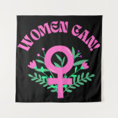 Vrouwen kunnen feministisch zijn wandkleed (Voorkant)