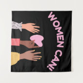 Vrouwen kunnen feministisch zijn wandkleed (Voorkant (horizontaal))