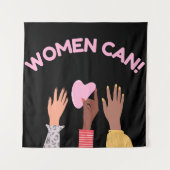 Vrouwen kunnen feministisch zijn wandkleed (Voorkant)