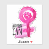Vrouwen kunnen met hun solidariteit vinylSticker a Sticker (Vel)