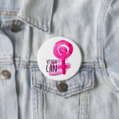Vrouwen kunnen solidariteitsknop ronde button 7,6 cm (In situ)