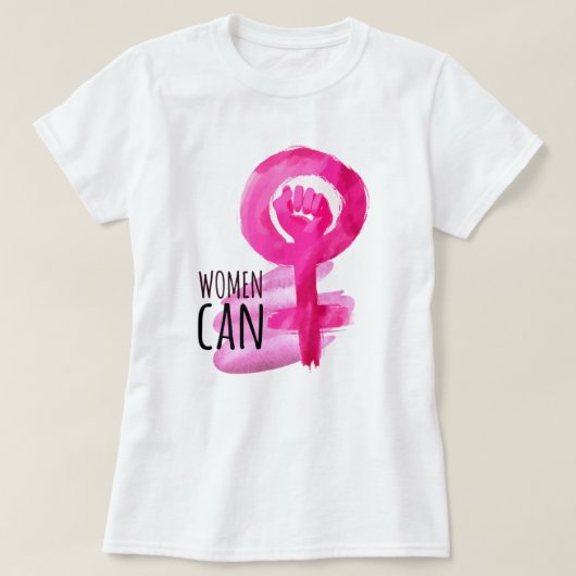 Vrouwen kunnen T-Shirt solidair zijn (Design voorkant)