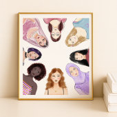 vrouwen, kunst, poster