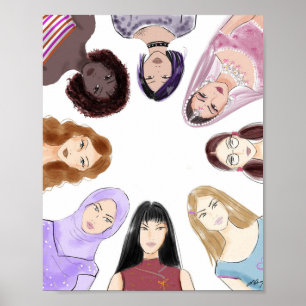 vrouwen, kunst, poster