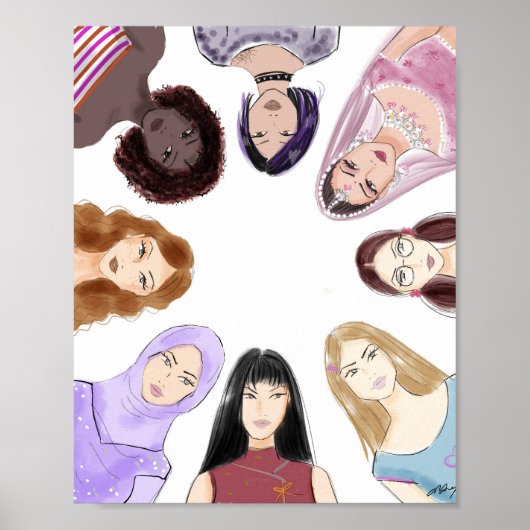 vrouwen, kunst, poster (Voorkant)