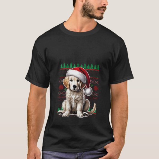 Vrouwen Labrador Retriever Kerst Lelijke Trui F T-shirt (Voorkant)