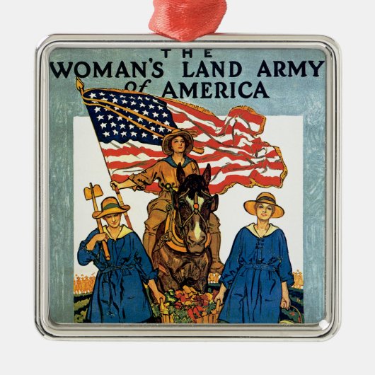 Vrouwen Landleger Metalen Ornament (Voorkant)