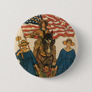 Vrouwen Landleger Ronde Button 5,7 Cm