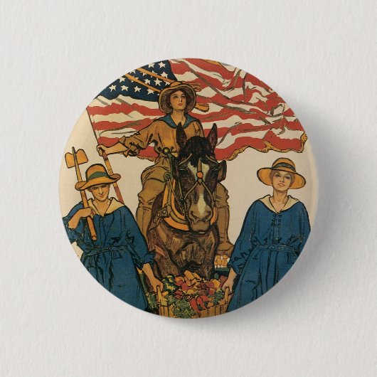 Vrouwen Landleger Ronde Button 5,7 Cm (Voorkant)